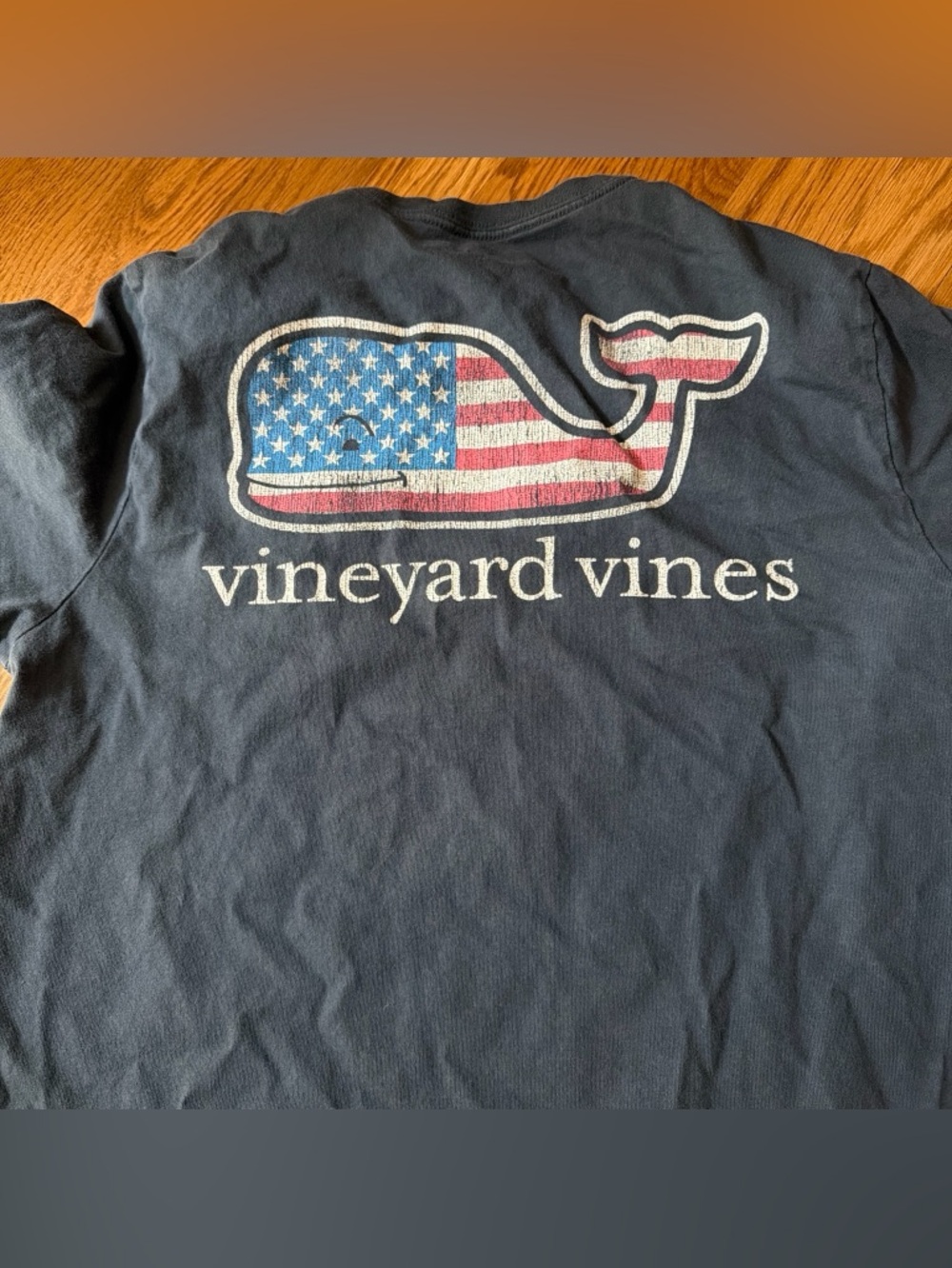 Vineyard Vines Navy Cotton Logo Tee